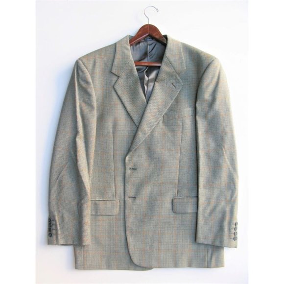 Sports Coat Houndstooth Made in Italy 100% Wool - Picture 1 of 9